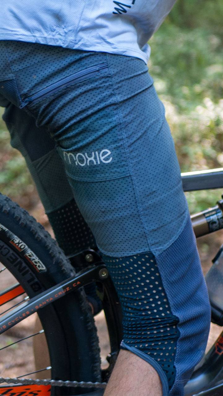 Trail pants with removable G-Form hip and knee pads for cycling.